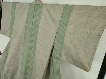 平和屋本店●極上 本場結城紬 重要無形文化財 100亀甲 間道 逸品 DZAA5061kh5