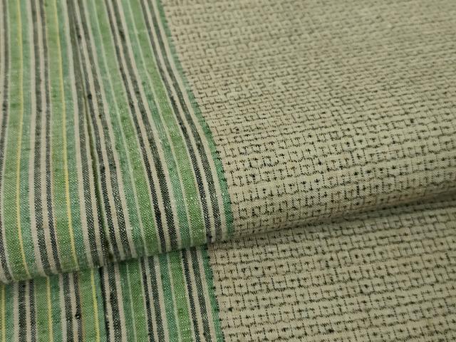 平和屋本店●極上 本場結城紬 重要無形文化財 100亀甲 間道 逸品 DZAA5061kh5