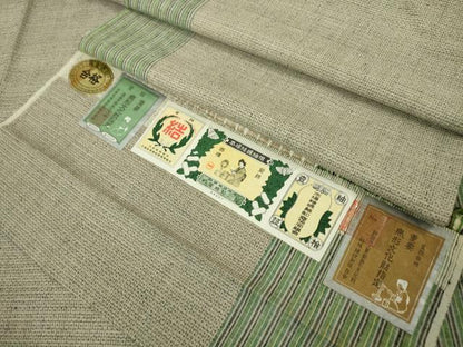 平和屋本店●極上 本場結城紬 重要無形文化財 100亀甲 間道 逸品 DZAA5061kh5