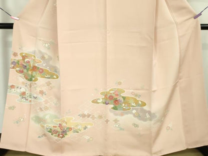 平和屋本店●極上 創業460年・千總 訪問着 駒刺繍 吉祥花文 虹色地 暈し染め 金彩 逸品 DZAA5065kh5
