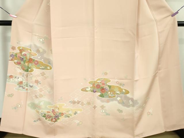 平和屋本店●極上 創業460年・千總 訪問着 駒刺繍 吉祥花文 虹色地 暈し染め 金彩 逸品 DZAA5065kh5
