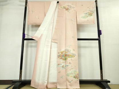平和屋本店●極上 創業460年・千總 訪問着 駒刺繍 吉祥花文 虹色地 暈し染め 金彩 逸品 DZAA5065kh5