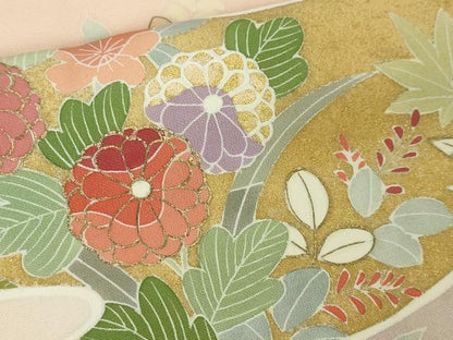 平和屋本店●極上 創業460年・千總 訪問着 駒刺繍 吉祥花文 虹色地 暈し染め 金彩 逸品 DZAA5065kh5