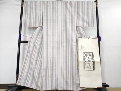 平和屋本店●極上 本場結城紬 重要無形文化財 奥順謹製 100亀甲 笹竹間道 心斎橋小大丸 たとう紙付き 逸品 DZAA5068kh5