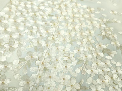 平和屋本店●極上　訪問着　総刺繍　舞桜　暈し染め　金糸　反端付き　逸品　未使用　DZAA5069kh6