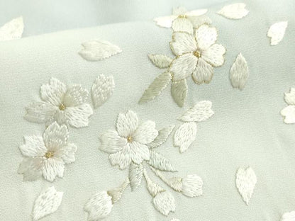 平和屋本店●極上　訪問着　総刺繍　舞桜　暈し染め　金糸　反端付き　逸品　未使用　DZAA5069kh6