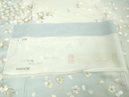 平和屋本店●極上　訪問着　総刺繍　舞桜　暈し染め　金糸　反端付き　逸品　未使用　DZAA5069kh6