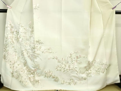 平和屋本店■極上　訪問着　総刺繍　駒刺繍　吉祥花文　暈し染め　金糸　反端付き　逸品　未使用　DZAA5076kh5