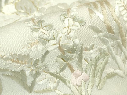 平和屋本店■極上　訪問着　総刺繍　駒刺繍　吉祥花文　暈し染め　金糸　反端付き　逸品　未使用　DZAA5076kh5