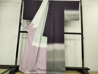 平和屋本店●極上 山口美術織物 皇室 伊勢神宮御用 西陣織 訪問着 蒔糊文 暈し染め 銀通し地 反端・タグ付き 逸品 未使用 DZAA5077kh5