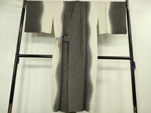 平和屋本店▽極上 道中着 スリーシーズン 春夏秋 塵除け ロング丈 花文様 暈し染め 逸品 DZAA5082kh5