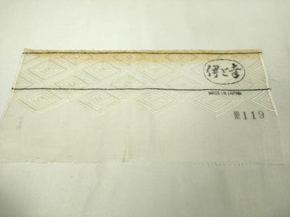 平和屋本店▽極上 道中着 オーガンジー スリーシーズン 春夏秋 塵除け ロング丈 菱文 暈し染め 伊と幸 反端付き 逸品 DZAA5083kh5