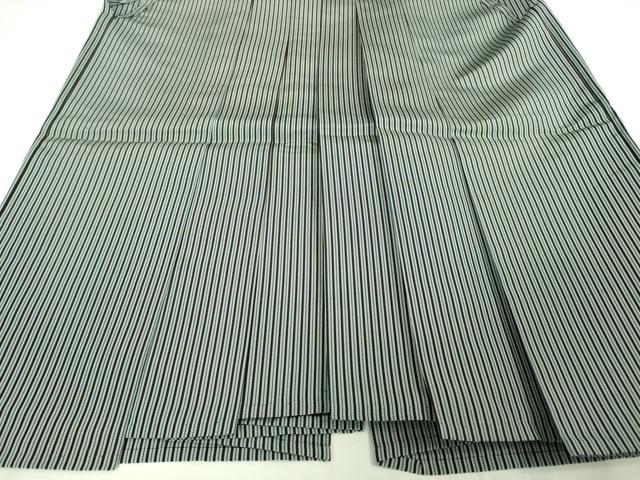 平和屋本店●極上 男性 人間国宝 甲田綏郎 精好仙台平 行灯袴 縞 逸品 DZAA5084kh5