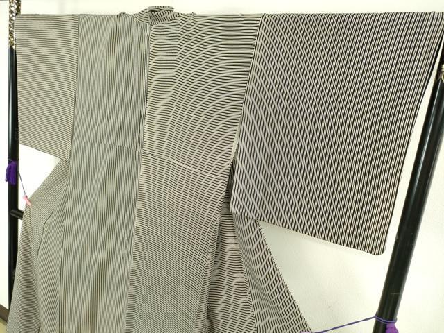 平和屋本店●極上　池田重子コレクション　訪問着　片身替わり　縦縞　横縞　黒地　逸品　DZAA5087kh6 平和屋本店○極上 池田重子コレクション 訪問着 片身替わり 縦縞 横縞 黒地