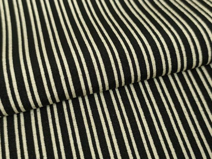 平和屋本店●極上　池田重子コレクション　訪問着　片身替わり　縦縞　横縞　黒地　逸品　DZAA5087kh6
