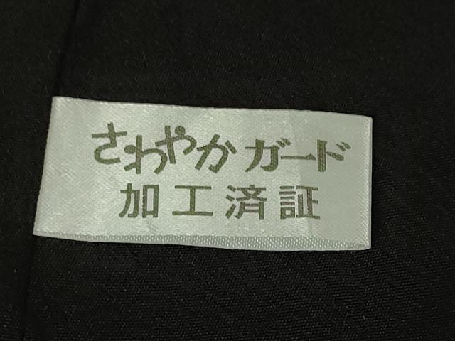 平和屋本店●極上　池田重子コレクション　訪問着　片身替わり　縦縞　横縞　黒地　逸品　DZAA5087kh6