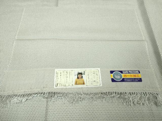 平和屋本店■極上　本塩沢　やまだ織　単衣　蚊絣　桑原タツノ作　証紙付き　逸品　DZAA5096kh5