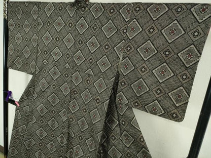 平和屋本店■希少　本場大島紬　龍郷絣　逸品　DZAA5099kh5