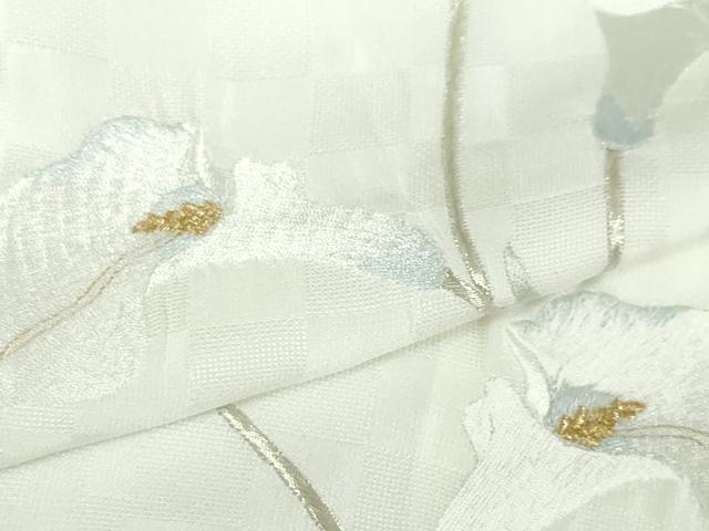 平和屋本店■極上　訪問着　総刺繍　カラー　市松地紋　金銀糸　ロング丈　逸品　未使用　DZAA5101kh5