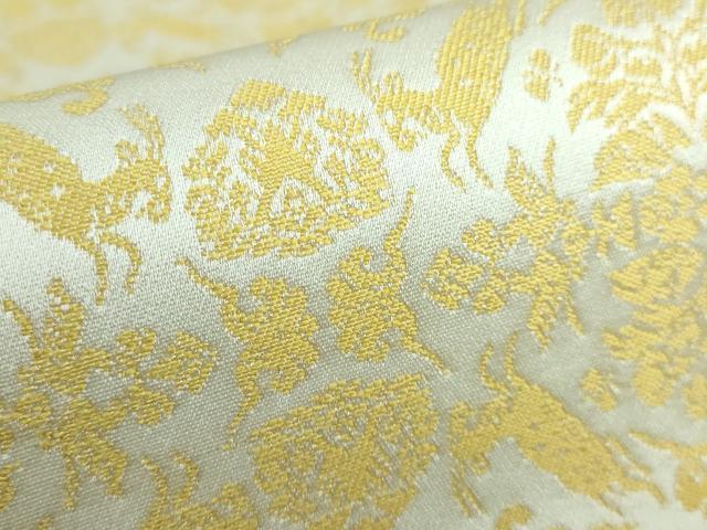 平和屋本店●極上 龍村美術織物 たつむら 全通柄袋帯 山羊花卉文錦 逸品 DZAA5125kh5