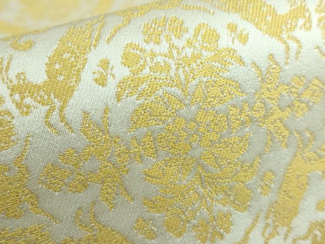 平和屋本店●極上 龍村美術織物 たつむら 全通柄袋帯 山羊花卉文錦 逸品 DZAA5125kh5