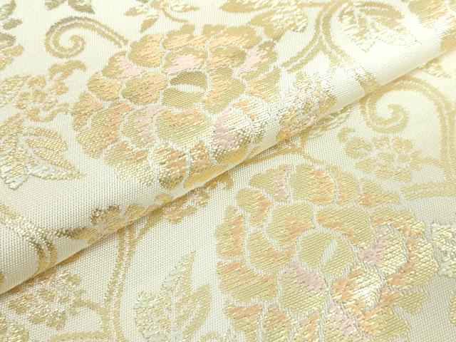 平和屋本店●極上 龍村美術織物 たつむら 六通柄 本袋帯 花玉天香文 金糸 逸品 DZAA5130kh5