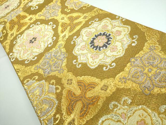 平和屋本店■極上　創業280年　誉田屋源兵衛　六通柄袋帯　唐織　正倉院花文　純金　金銀糸　逸品　DZAA5148kh5 平和屋本店○極上 創業280年 誉田屋源兵衛 六通柄袋帯 唐織