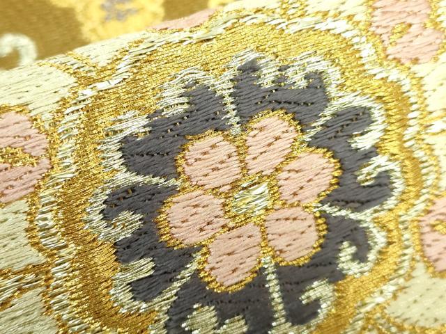 平和屋本店○極上 創業280年 誉田屋源兵衛 六通柄袋帯 唐織