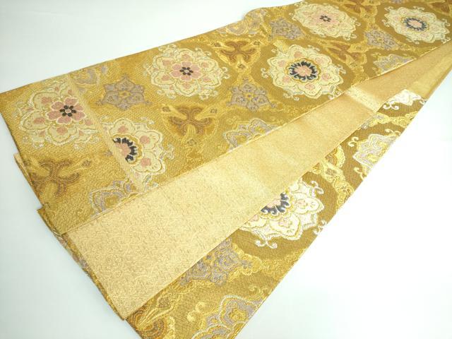 平和屋本店■極上　創業280年　誉田屋源兵衛　六通柄袋帯　唐織　正倉院花文　純金　金銀糸　逸品　DZAA5148kh5 平和屋本店○極上 創業280年 誉田屋源兵衛 六通柄袋帯 唐織