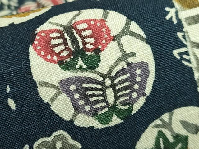 平和屋本店■極上　工房桝屋儀兵衛　紅型　芭蕉織　九寸名古屋帯　本場縞大島　型絵染　武島織物　証紙付き　逸品　未使用　DZAA5176kh5