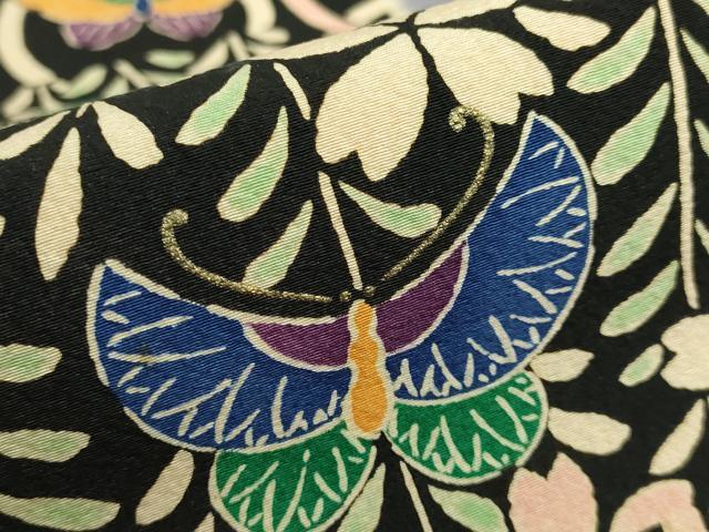 平和屋本店●極上 摺型友禅 京都 多ち花 九寸開き名古屋帯 花蝶文 金彩 逸品 DZAA5187kh5