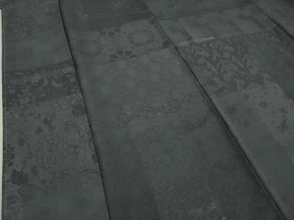 平和屋本店●極上　美空ひばり　お召　色無地　吉祥花地紋　紅消鼠色　逸品　未使用　DZAA5205kh5