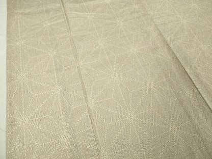 平和屋本店▽極上　白鷹お召　単衣　110亀甲　麻の葉　逸品　未使用　DZAA5224kh5