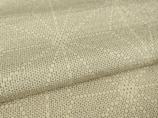平和屋本店▽極上　白鷹お召　単衣　110亀甲　麻の葉　逸品　未使用　DZAA5224kh5