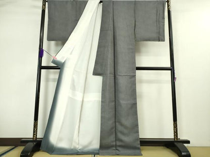 平和屋本店●極上 江戸小紋 鮫小紋柄 黒地 逸品 未使用 DZAA5229kh5