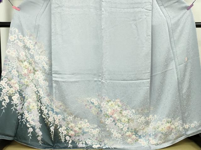 平和屋本店●極上 越後十日町の一流染匠 桐屋・翠山工房 正峰 訪問着 辻が花 金彩 銀通し地 京都きもの友禅扱い 逸品 未使用 DZAA5230kh5