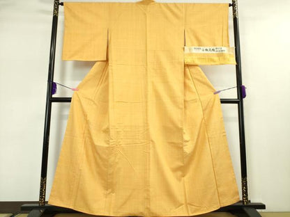 平和屋本店●極上 紅花紬 米沢 伝統工芸品 草木の色 米沢 白根沢謹製 証紙付き 逸品 未使用 DZAA5233kh5