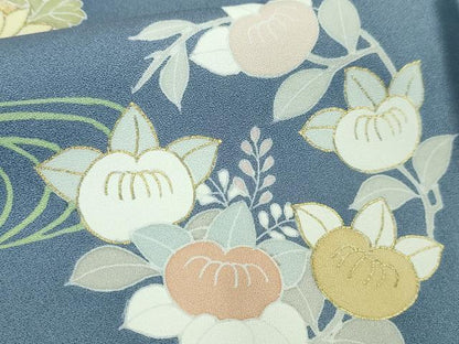 平和屋本店■極上　創業460年・千總　訪問着　駒刺繍　流水花丸文　薄花色地　金彩　高島屋扱い　逸品　DZAA5239kh5