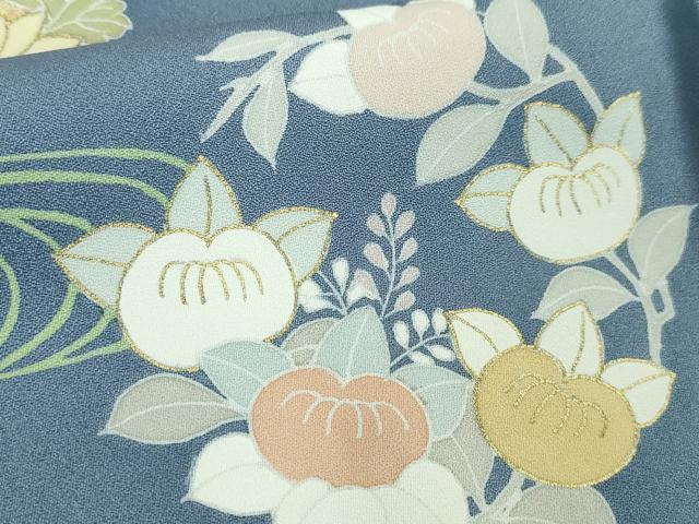 平和屋本店■極上　創業460年・千總　訪問着　駒刺繍　流水花丸文　薄花色地　金彩　高島屋扱い　逸品　DZAA5239kh5
