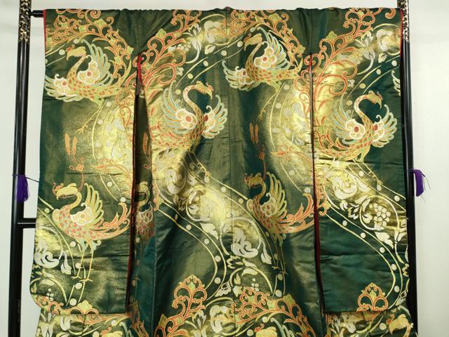 平和屋本店■極上　西陣　川島織物　色打掛　和装　婚礼　結婚式　花嫁　神社挙式　鳳凰更紗花文　金銀糸　逸品　DZAA5240kh5