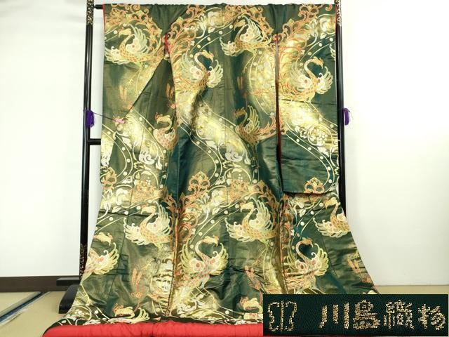平和屋本店■極上　西陣　川島織物　色打掛　和装　婚礼　結婚式　花嫁　神社挙式　鳳凰更紗花文　金銀糸　逸品　DZAA5240kh5