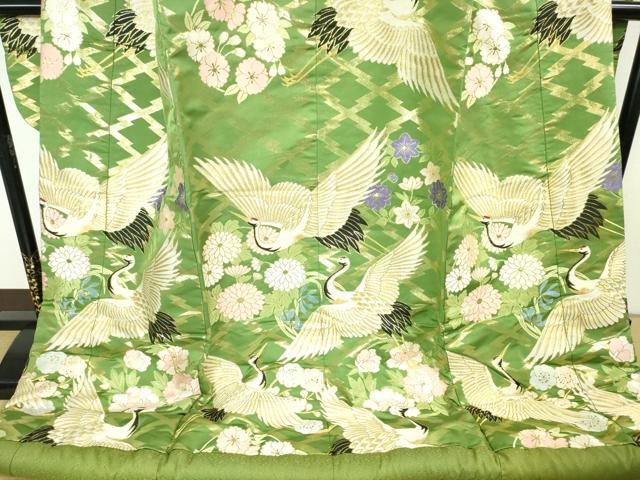 平和屋本店●極上 西陣 川島織物 色打掛 和装 婚礼 結婚式 花嫁 神社挙式 唐織 飛鶴吉祥花文 金糸 逸品 DZAA5243kh5