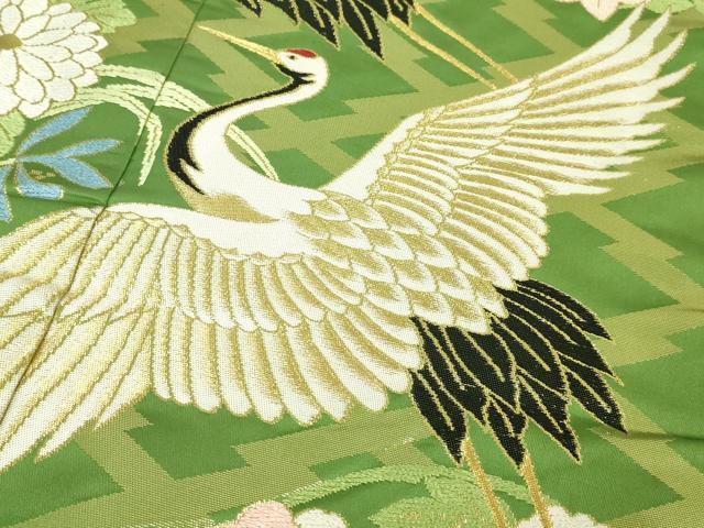 平和屋本店●極上 西陣 川島織物 色打掛 和装 婚礼 結婚式 花嫁 神社挙式 唐織 飛鶴吉祥花文 金糸 逸品 DZAA5243kh5