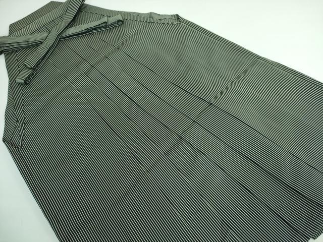 平和屋着物＊極上 夏物 男性 創業100年 毘龍織 安部吉 行灯袴 絽 縞 逸品 DZAA5246kh6