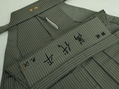 平和屋本店■極上　男性　米沢　萬代平　馬乗り袴　縞　逸品　DZAA5249kh5