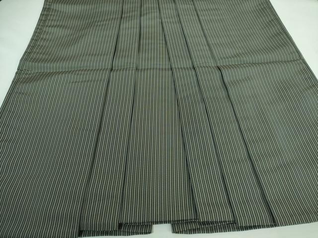 平和屋本店■極上　男性　米沢　萬代平　馬乗り袴　縞　逸品　DZAA5249kh5