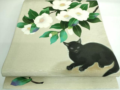平和屋本店●極上 太鼓柄 京袋帯 WAKKA ワッカ 椿猫十郎 逸品 DZAA5256kh5