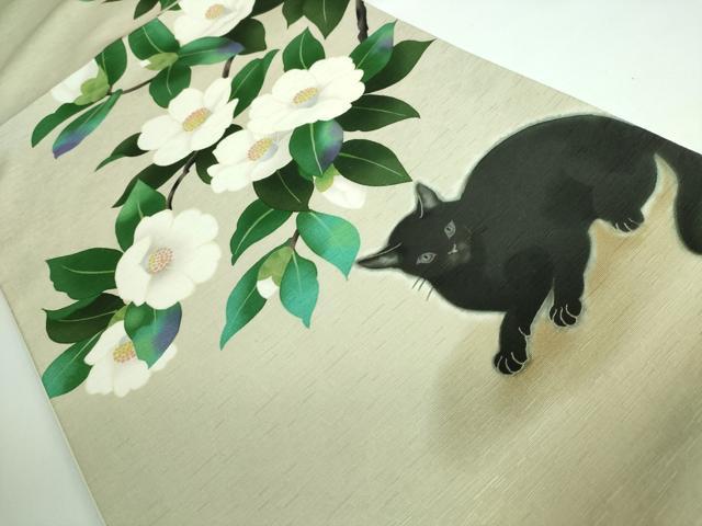 平和屋本店●極上 太鼓柄 京袋帯 WAKKA ワッカ 椿猫十郎 逸品 DZAA5256kh5