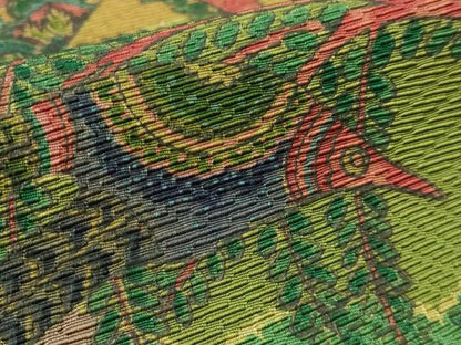 平和屋本店●極上 前田仁仙 仁仙更紗 全通柄袋帯 鳥獣更紗花文 逸品 DZAA5269kh5