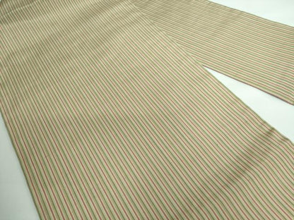平和屋本店●極上 伝統的工芸品 伊那紬 九寸名古屋帯 手織り 縞 証紙付き 逸品 DZAA5291kh5